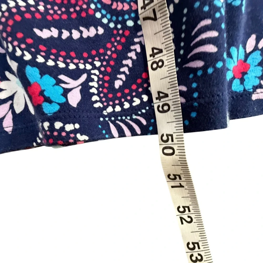 Talbots Sleeveless A Line Jersey Midi Dress XL Blue Purple Paisley Euro Summer - Picture 8 of 12